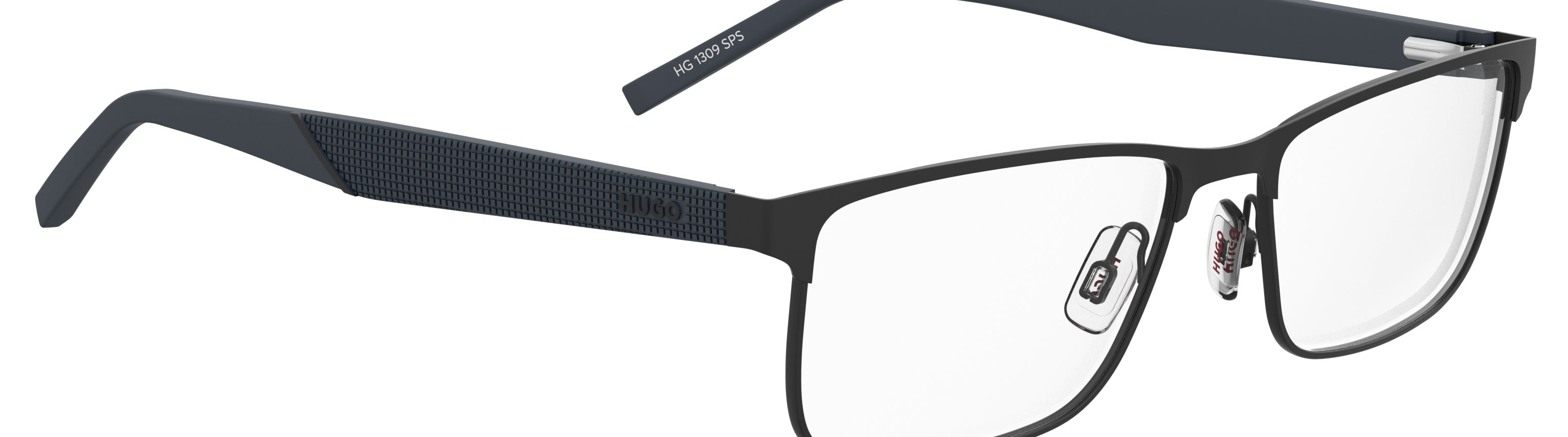 Hugo HG 1309 SPS Noir Bleu Mat — vue 3