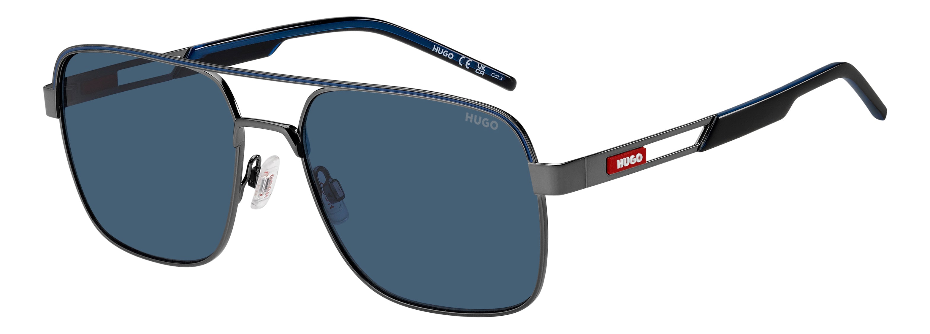 Hugo HG 1384/S/US Ruthénium Noir Foncé — vue 1