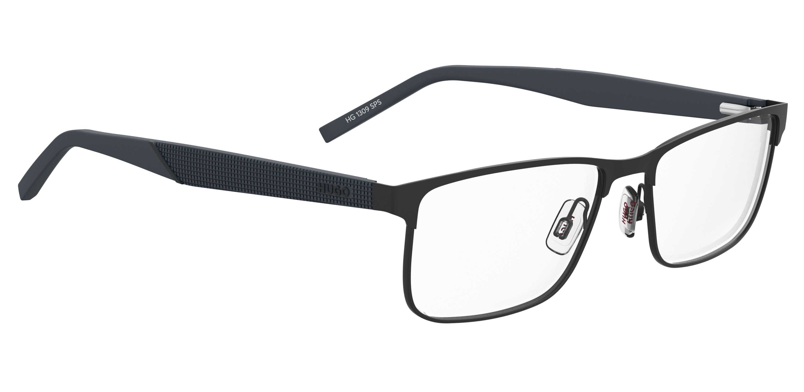 Hugo HG 1309 SPS Noir Bleu Mat — vue 3